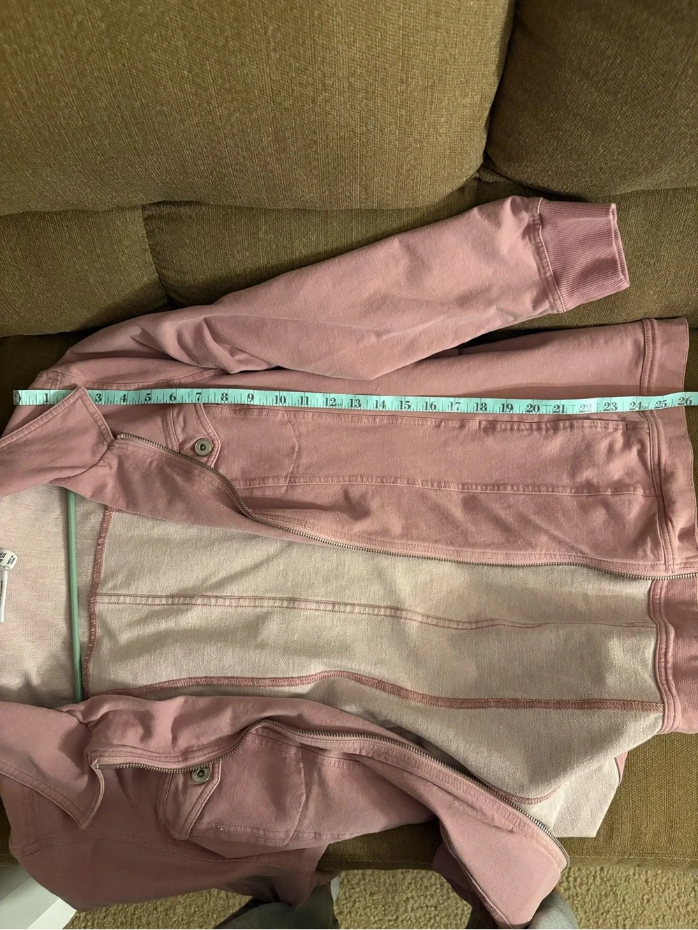 Women's Pink Zip-Front Jacket Size 1X